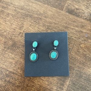 Sterling Silver & green turquoise Earrings